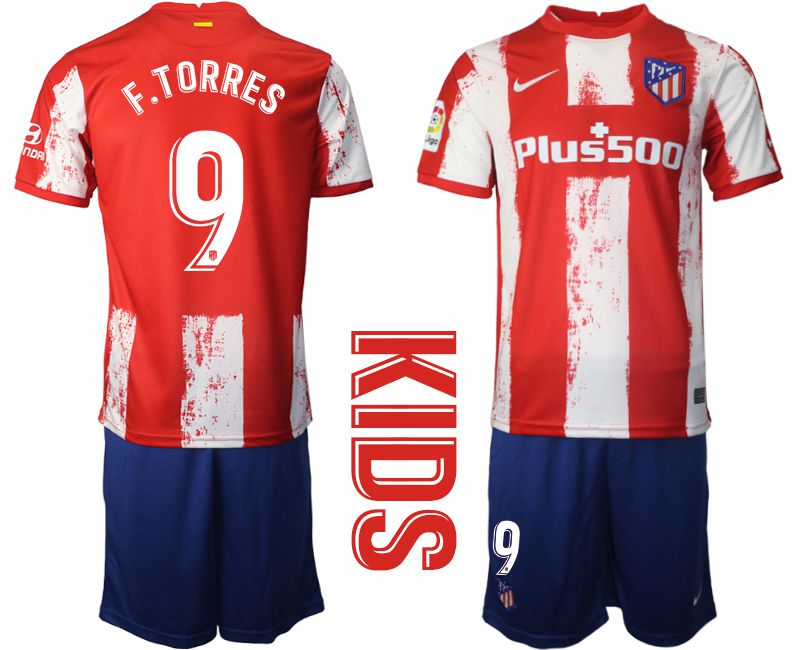 Youth 2021-2022 Club Atletico Madrid home red #9 Nike Soccer Jersey